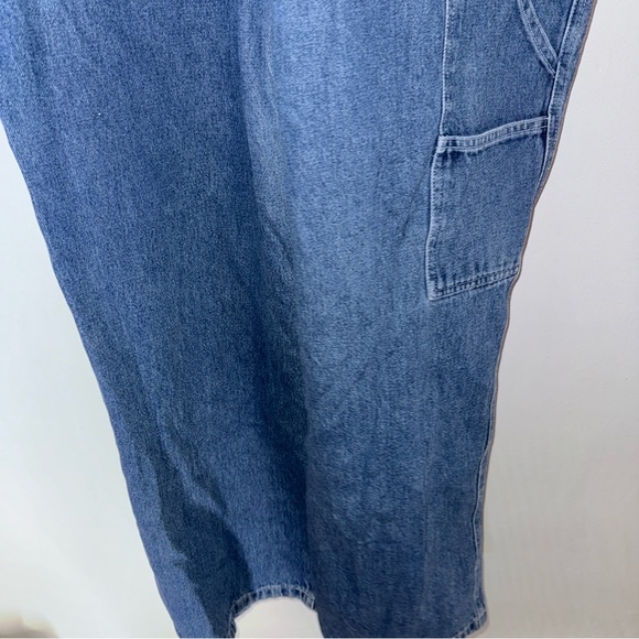 Vintage 90s Mickey Mouse Overalls Adult Denim Baggy XL Disney Catalog - Picture 8 of 10